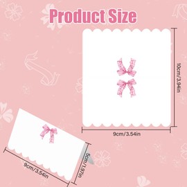 Place Cards for Table, Pink Bow Place Cards, Name Card, Elegant Folded Seating Placement Tags Table Place Card for Wedding Birthday Anniversaries Party Decor(50PCS)