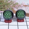 KYEYGWO Obsidian Crystal Ball Decoration with Carved Eye of Providence