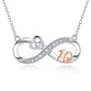 URMWMOO Number Necklace 925 Sterling Silver Infinity Love Heart Anniversary