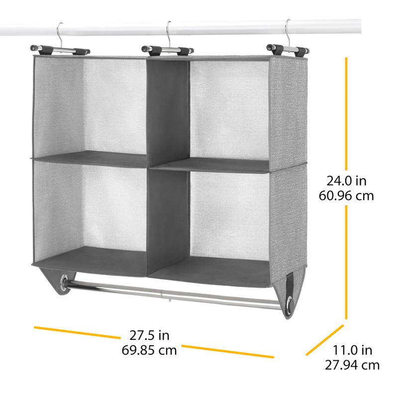 Whitmor 4 Section Fabric Closet Organizer Shelving with Built In