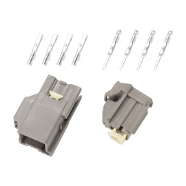 A ABSOPRO 4 Pin Tail Lamp Fog Light Connector Plug 1.5mm Series Male Female Wire Terminal Connector for Ford Fusion Fiesta Plastic Gray