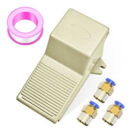 TAILONZ PNEUMATIC 1/4”BSP Pneumatic Foot Pedal Valve Kit 5 Way 2 Position Threaded Rubber Nonslip Pressure Control