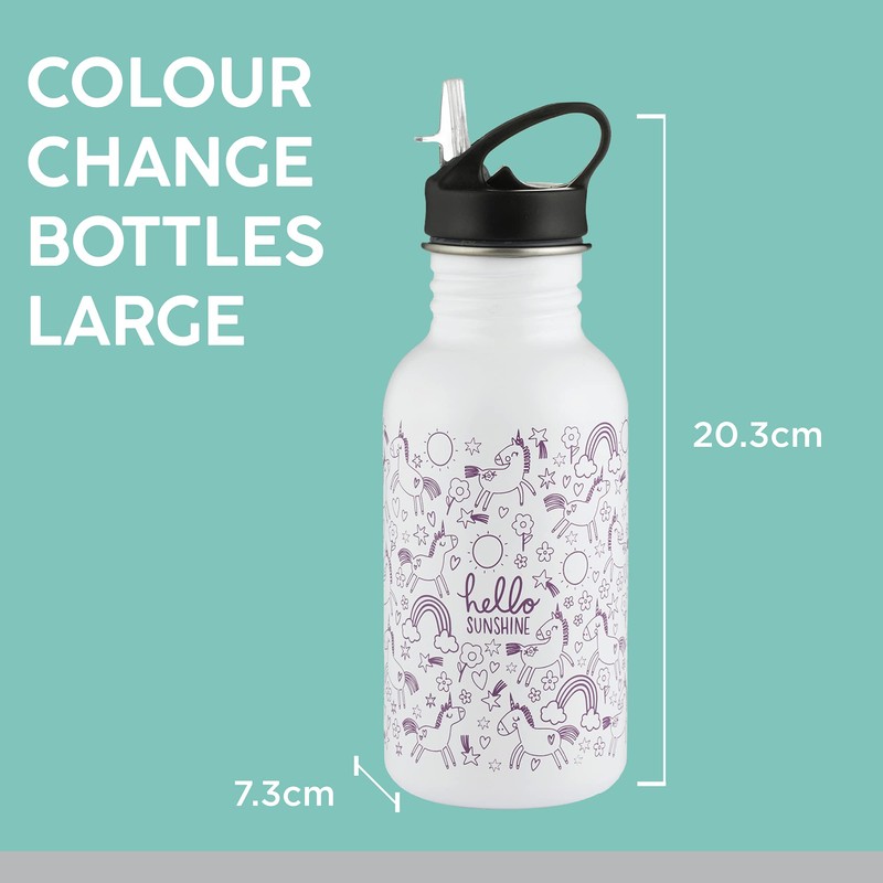 Typhoon Pure Kids 550 ML Steel Colour Changing Unicorn And