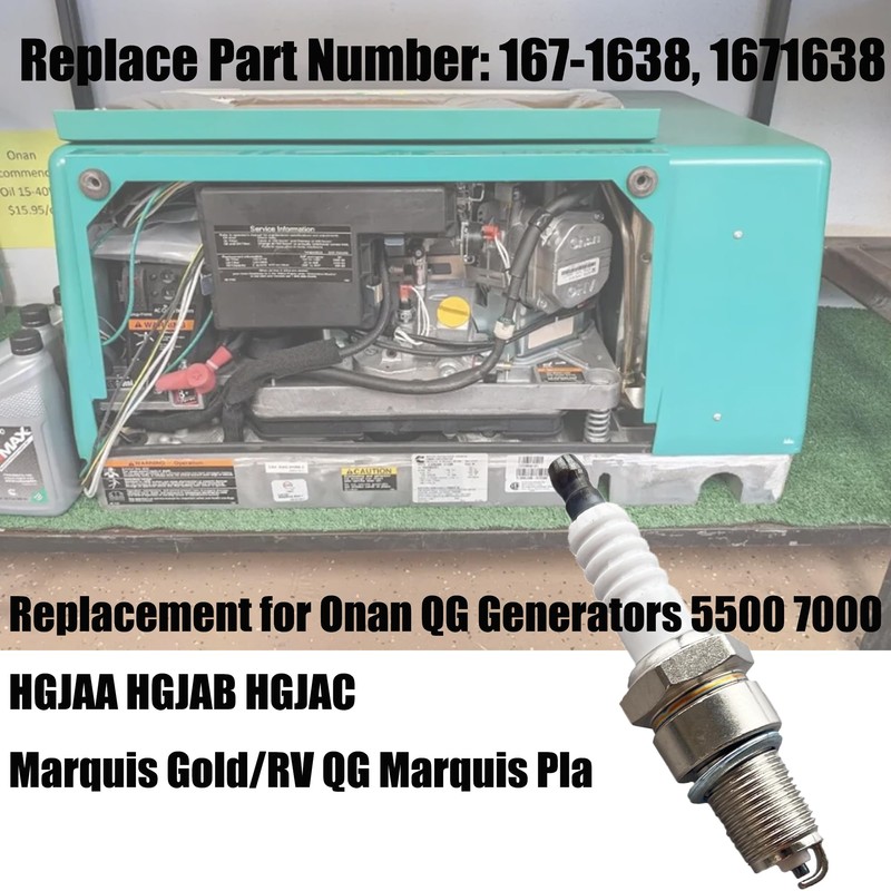 iFJF 167-1638 Spark Plug RV Trailer Camper Replacement for Onan