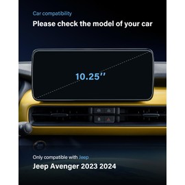 WEIPIN [Pack of 2 10.25 Inch Nano Screen Protectors for J-eep Avenger 2023 2024, Nano Screen Protector for New Avenger Uconnect with Anti-Fingerprint