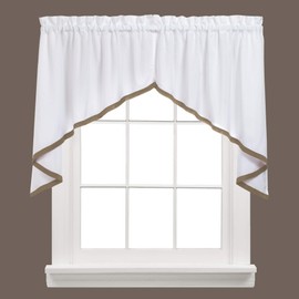 SKL Home by Saturday Knight Ltd. - M7006700028S09 Kate Swag Valance Pair, 58" x 28", Taupe