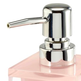 IZOD - Lotion Pump/Soap Dispenser, Resin Countertop Accessories, Dorm Room Essentials, Perfect for Lotion, Soap & Sanitizer (Marina Collection, Pink)