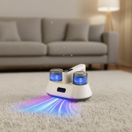 Hand Held Double Cup Cordless Mattress Vacuum Cleaner With UV C Light Rechargeable For Carpet Home Cleaningcolor: AS pic