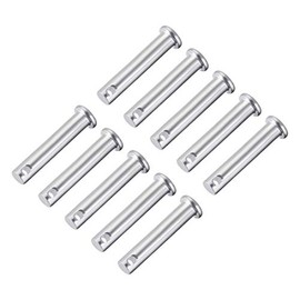 sourcing map Single Hole Fork Bolts 8 mm x 40 mm Flat Head Galvanised Steel Pack of 10