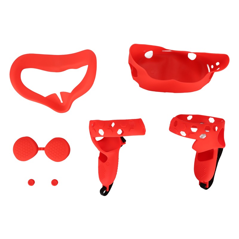 5 in 1 Silicone Cover Set for Quest 2 Includes