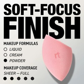 REAL TECHNIQUES, Esponja Miracle Powder, para Maquillaje en Polvo, Aplicación Uniforme de Maquillaje, Calidad Profesional