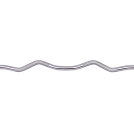 Signature Fitness Powergainz Standard Olympic Super Curl Barbell Curl Bar Threaded Curl Bar, 48 inch, Chrome