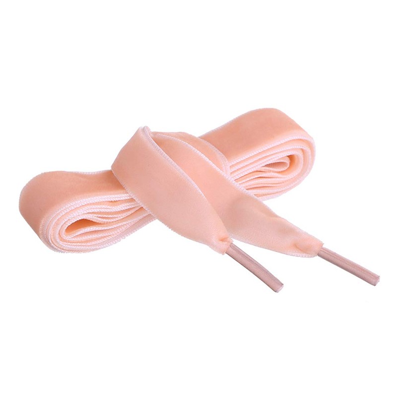 [Allegra K] Velvet Shoelaces, Ribbon Shoelaces, Flat Laces, Wide Laces,