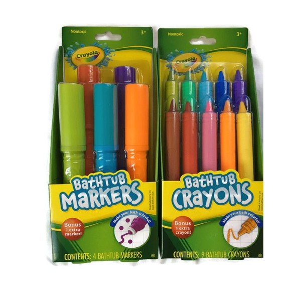 Crayola Bathtub Markers with 1 Bonus Extra Markers AND Bathtub Crayons with 1 Bonus Extra Crayons