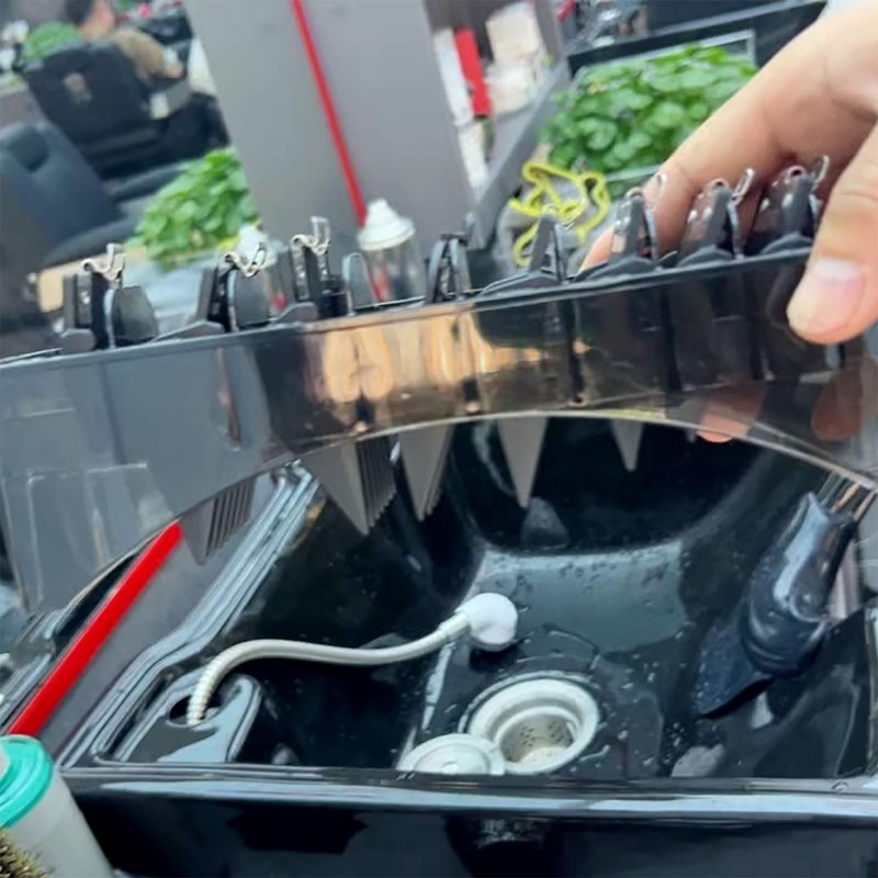 Rectangular Clipper Guard Holder, Plastic Blade Organizer for 10 Blades