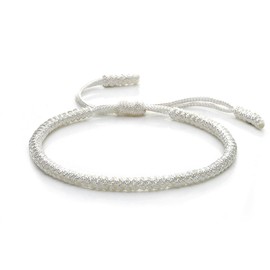 COLORFUL BLING Hand-Knitted Lucky String Bracelet Adjustable Tibetan Buddhist Prayer Yoga Mala Bracelets Kabbalah Protection Couple Jewelry-white