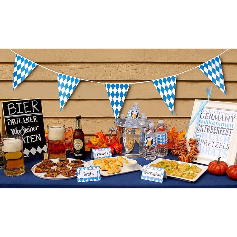 Oktoberfest Pennant Banner Bavarian Flag Pennant Banner Beerfest Party Hanging