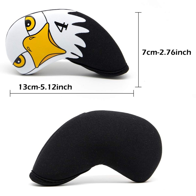 10 Pcs Golf Iron Covers Neoprene Elastic Number Iron Covers