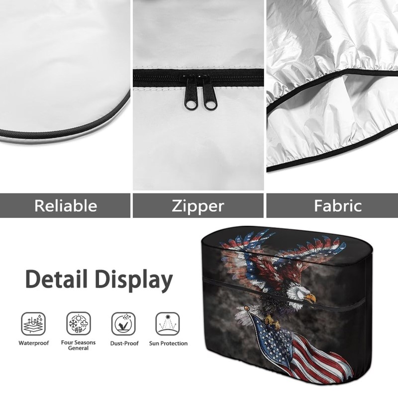 Whosucclay Eagle American Flag RV Propane Tank Cover - Waterproof,