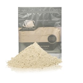 GLASS POLISH PRO 2.2lbs (1kg) Cerium Oxide, Fine-Grade Glass Polishing Powder, Refined Formula, TREO 95%, 2.5 Microns, White – GP90005