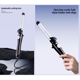 MeyiNa Electric Straight and Curly Hair Dual-Purpose Curling Stick, 1 inch, Suitable for Home, Office, and Travel. The Curling Stick - Black, Gold, Silver, Pink, Leopard Print (Pink)