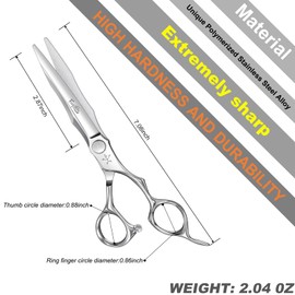 Fengliren High-end Professional Extremely Very Sharp Barber Hair Cutting Scissors Hairdresser Shears For Hair 6.3 Inch Haircut Scissor Made Of Stainless Steel For Hairdressing Salon and Home Use
