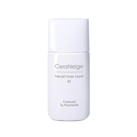 CeraLabo [CeraNeige Natural Cover Liquid 01 (27mL) SPF26/PA+++] Liquid Foundation, Light Beige, For Fair Skin UV Absorber Free, Zinc Oxide Free, Semi-Matte, Sensitive Skin, CeraLabo (CeraNeige Natural