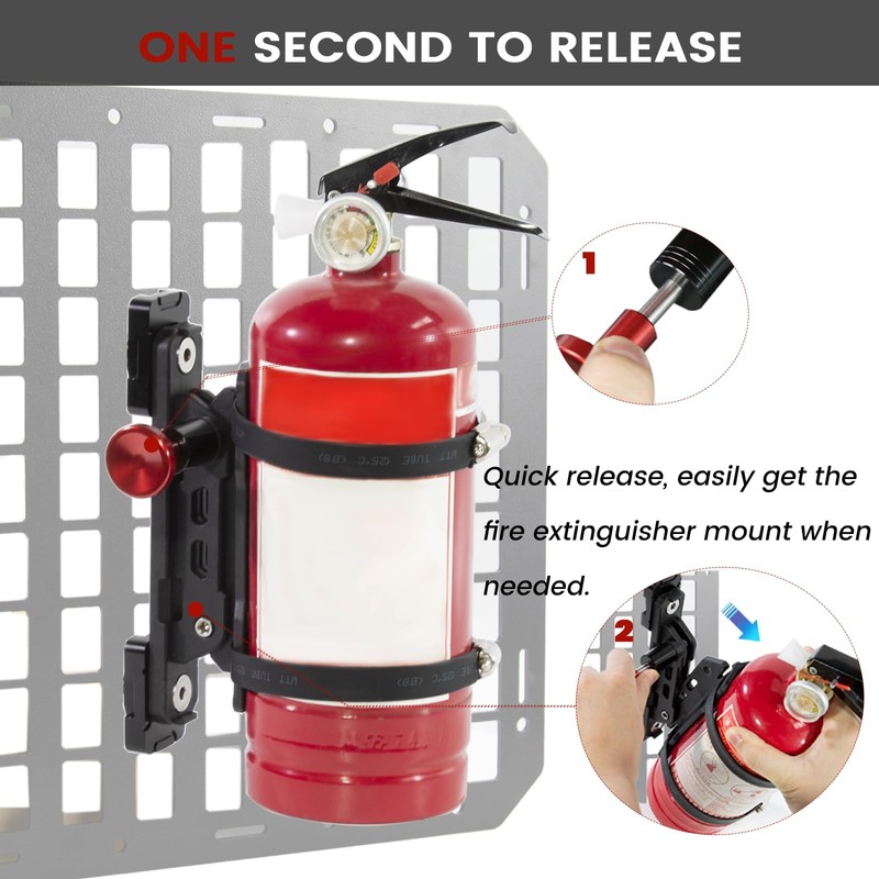Molle Panel Fire Extinguisher Mount - Tactical Car Quick Release
