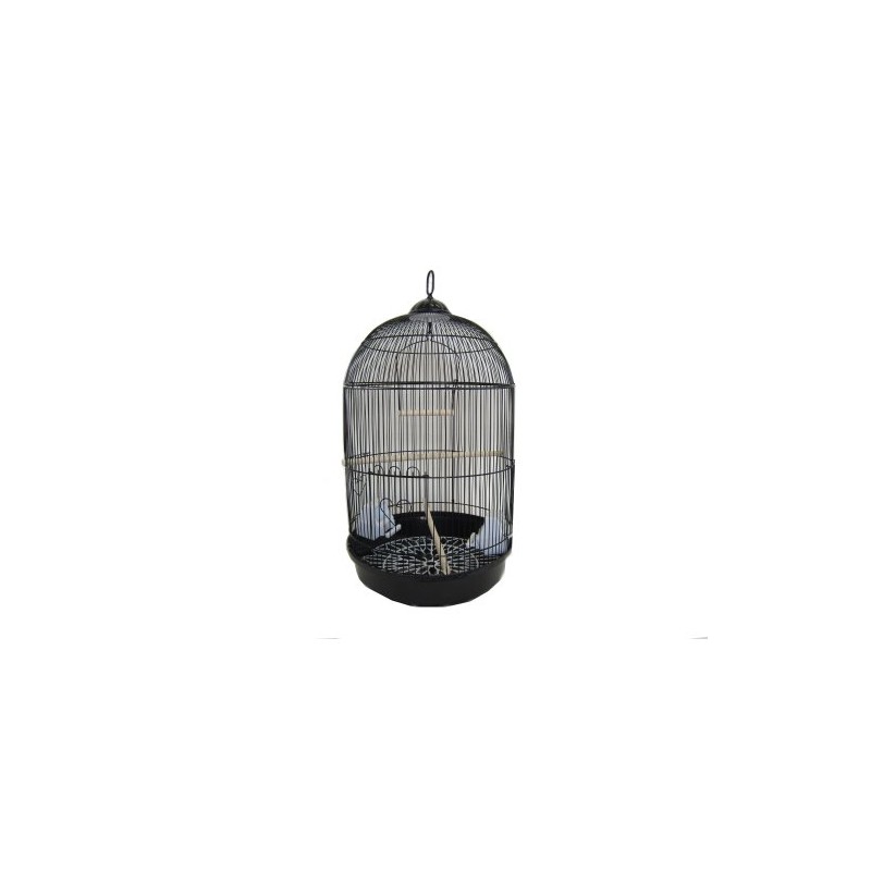 YML A1564 Bar Spacing Round Bird Cage, Black, Small