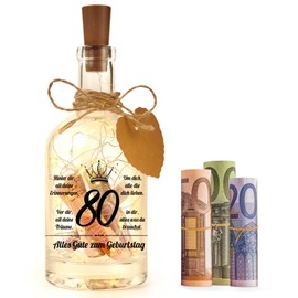 Vetbuosa Gifts for 80th Birthday Woman Man, 80th Birthday Decoration LED Bottle Light, 1945 80th Birthday Gifts for Her, Creative 80th Birthday Gifts for Mum, Dad, Friends
