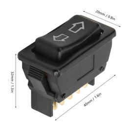 Toggle Switch Rocker Switch On/Off/On Momentary with Green Lamp DC12V 24V 4 Pieces 5-Pin Electric Window Regulator Switch Universal Glass Lift Drive Switch