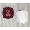 Caroline's Treasures Letter Z Chevron Garnet and Black Compact Travel