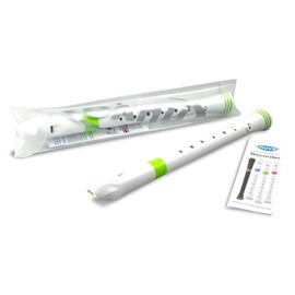Nuvo Soprano Recorder, White/Pink