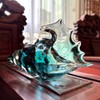 JinShiY Glass Conch Shell, Blown Glass Conch, Hand Blown Seashell