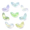 LiQunSweet 20 Pcs Transparent Luminous Leaf Acrylic Beads UV Plating