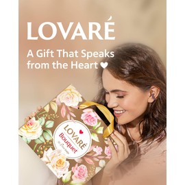 LOVARE Tea Bags Variety Pack - Made in Ukraine - Black and Green, Floral Berry, Mixed Blend Assorted Tea Bags - Flavored Tea Sampler - Tea Gift Sets for Tea Lovers (30 Bags - 6 Tastes)