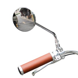 Espejo de Bicicleta Vintage de Metal para Manillar, Espejo Retrovisor para Bicicleta Cruiser, Espejo para Bicicleta Eléctrica, Espejo Lateral, Marco de Acero Galvanizado para Piezas Retro de