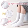 Marchare Girls Ruffle Socks White Dressy Socks 5-8 Liti heart