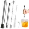 4Pcs Straw Puncher and Muddler Set for Lemonade Plastic Lids