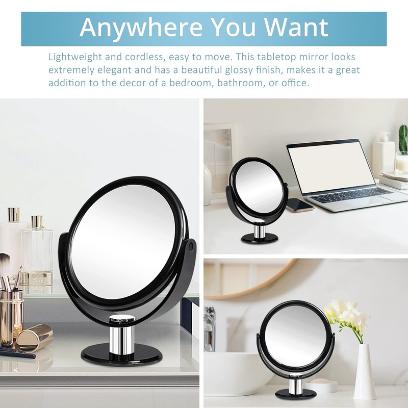 Fabuday Double Sided Magnifying Makeup Mirror - Tabletop Mirror with