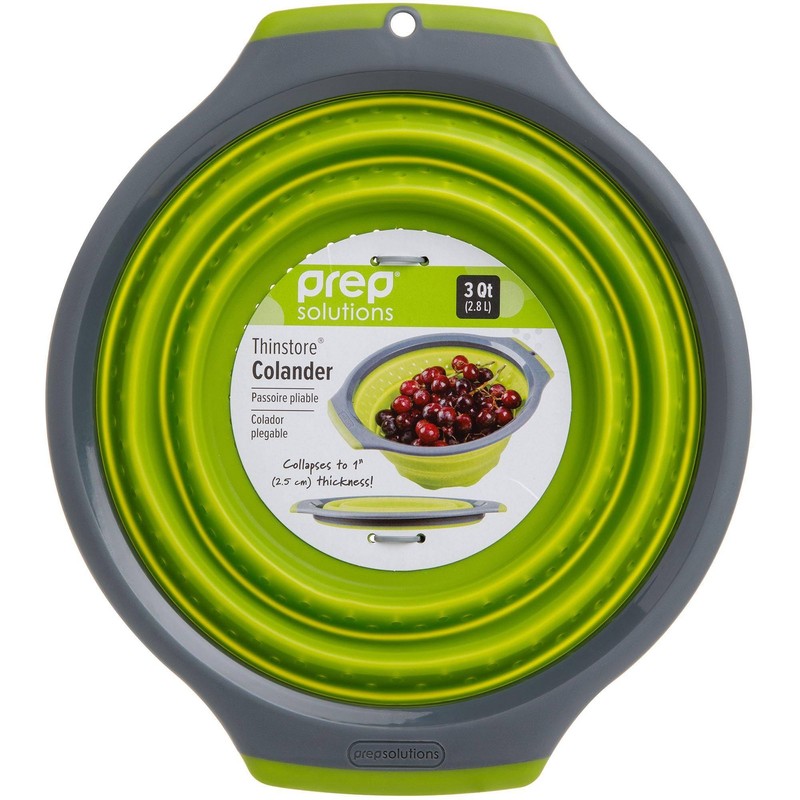 PREPWORKS Kitchen Tool Collapsible Colander, 3 Quart, Green