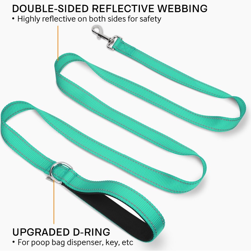 Joytale Dog Leash, 6 FT Double-Sided Reflective, Padded Handle Nylon