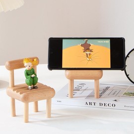 Creative Wooden Phone Stand | Mini Chair-Shaped Phone Holder | Stylish and Portable Desktop Stand Accessories Compact Cellphone Smartphone