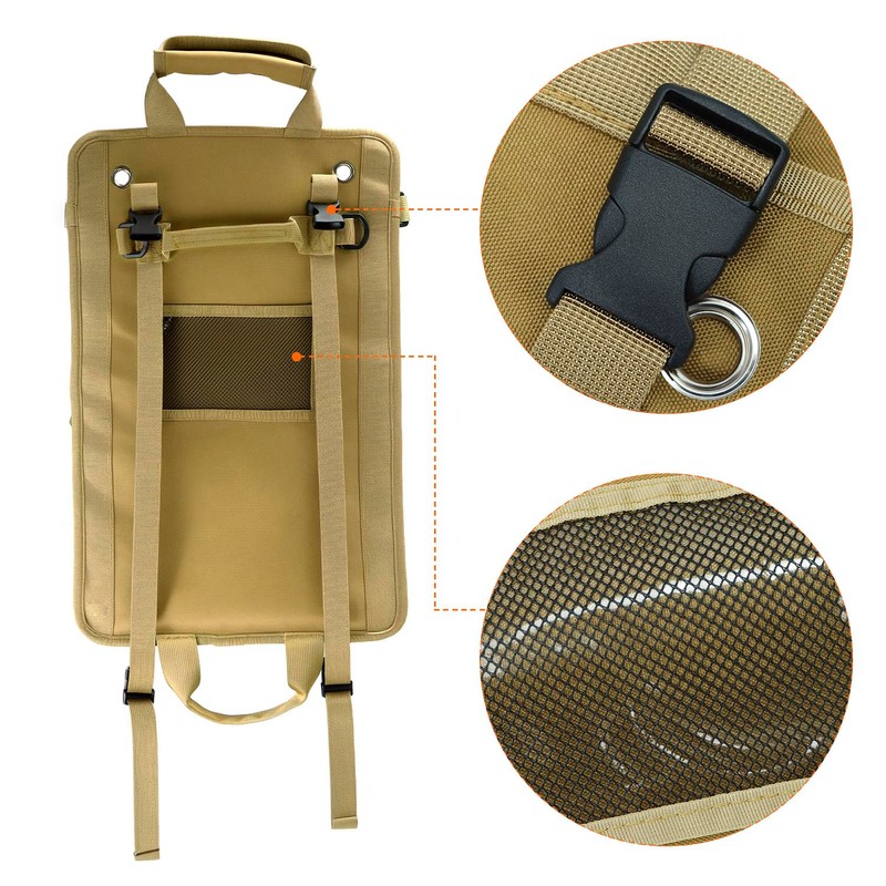 QWORK Roll-up tool bag with removable pockets, wear-resistant and waterproof