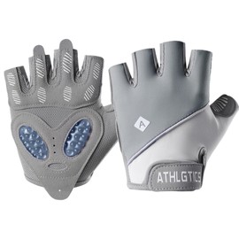 Workout Gloves Women & Men, Semisolid Silica Gel Anti-Slip Weight Lifting Gloves for Women, Breathable Womens Workout Glove Fitness Glove (Grey, Large)