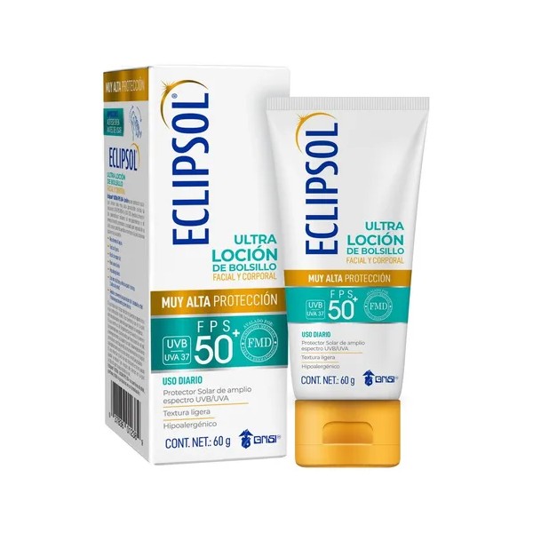 Eclipsol Ultra Loción Protector Solar Facial y Corporal FPS50+, Hipoalergénico,