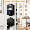 Probrico Smart Keyless Entry Door Lock Deadbolt with Handle Set,Fingerprint