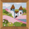 Riolis Pink Garden Longstitch Kit, Baumwolle, Multi-Color, 12 X 12