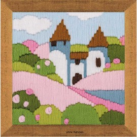 Riolis Pink Garden Longstitch Kit, Baumwolle, Multi-Color, 12 X 12 X 0,1 Cm