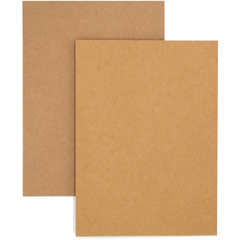DIN A6 Blank Kraft Paper Postcards Index Cards Set Brown